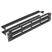 Патч-Панель 19" Nikomax, 48 гнезда RJ-45, CAT5e, неэкранированная, с органайзерами - 