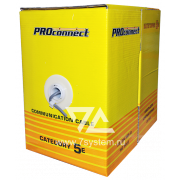 Кабель UTP 2PR 24AWG CAT5 Proconnect, CCA, 305 м - 