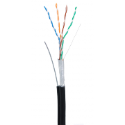 Кабель FTP 4PR 24AWG CAT5e Netlan, с тросом, наружный, 305 м - 