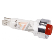 Индикатор 10 мм 220 V с отражателем, красный (RWE-209) - 