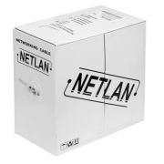 Кабель UTP 2PR 24AWG CAT5 Netlan, LSZH, оранжевый, 305 м - 