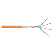 Кабель SFTP 4PR 24AWG CAT5e Nikolan, LSZH, оранжевый, расширенная гарантия, 305 м - 