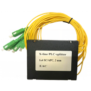 Делитель оптический PLC 1х4, пластмассовый корпус, SC/APC, 2 мм X-Line - 