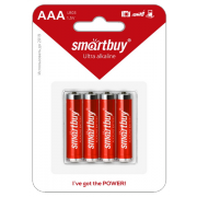 Элемент питания алкалиновый AAA 1, 5 В LR03/4BL (48/480) Smartbuy