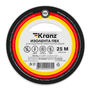 Изолента ПВХ 19 мм x 25 м KRANZ, белая - 