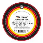 Изолента ПВХ 19 мм x 25 м KRANZ, красная - 