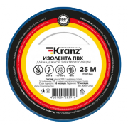 Изолента ПВХ 19 мм x 25 м KRANZ, синяя - 