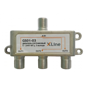 Делитель спутниковый на 3 GS01-03 X-line, 5-2400дБ, прох. питание - 